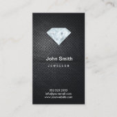 Carte De Visite Bijoux en métal foncé et diamant (Devant)