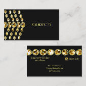 Carte De Visite Bijoux en noir (Devant / Derrière)