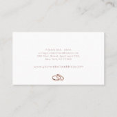 Carte De Visite Bijoux en or Mariage rose (Dos)