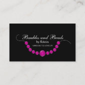 Carte De Visite Bijoux et perles élégants (Devant)