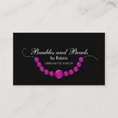 Carte De Visite Bijoux et perles élégants (Devant)