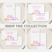 Carte De Visite Bijoux Feuilles Aquarelle