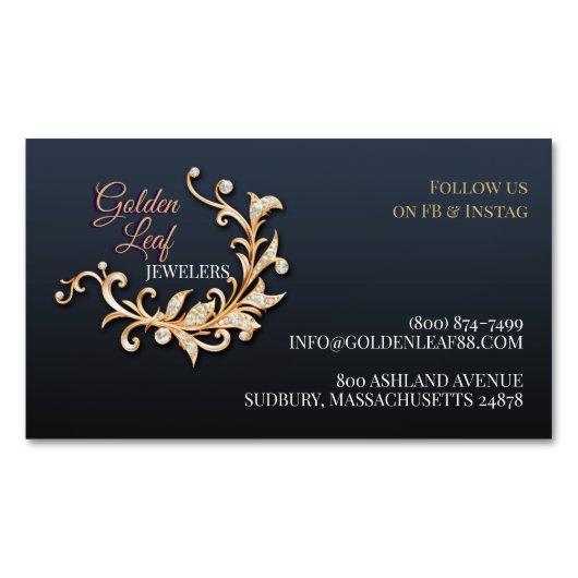 Carte de visite bijoux fins (devant)