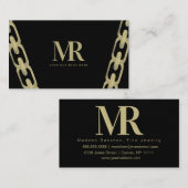 Carte De Visite Bijoux fins Big Foil Chain Faux Gold (Devant / Derrière)