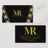 Carte De Visite Bijoux fins Big Foil Chain Marque d'entreprise (Devant / Derrière)