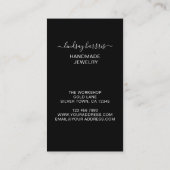 Carte De Visite Bijoux floral noir (Dos)