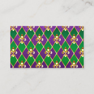 Carte De Visite Bijoux Fond Mardi Gras