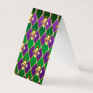 Carte De Visite Bijoux Fond Mardi Gras