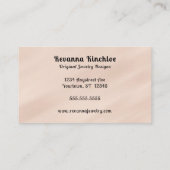 Carte De Visite Bijoux Gemologiste Vente de bijoux (Dos)