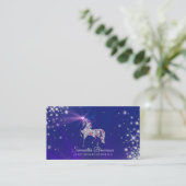 Carte De Visite Bijoux Gems Diamond Purple Navy Unicorne (Debout devant)