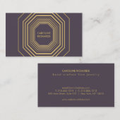 Carte De Visite Bijoux Glam Deco Design Mode Boutique n° 3 (Devant / Derrière)