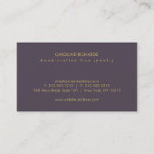 Carte De Visite Bijoux Glam Deco Design Mode Boutique n° 3 (Dos)