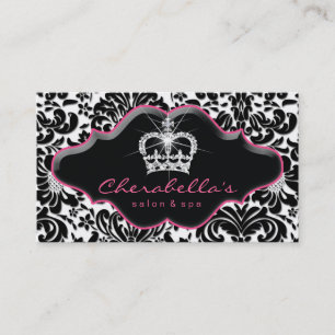 Carte De Visite Bijoux Liste de cheveux Couronne Floral Damask
