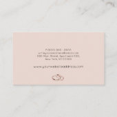 Carte De Visite Bijoux Mariage Fiançailles  Rose noir (Dos)