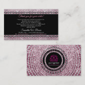 Carte De Visite Bijoux Merci diamant (Devant / Derrière)