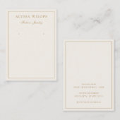 Carte De Visite Bijoux moderne élégant Boho Boucles d'oreilles Car (Devant / Derrière)