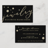 Carte De Visite Bijoux Signature Or Diamant (Devant / Derrière)