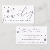Carte De Visite Bijoux Signature Purple Diamond Accessoires (Devant / Derrière)