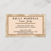 Carte De Visite Bijoux sur mesure Parties scintillant en or (Dos)