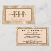Carte De Visite Bijoux sur mesure Parties scintillant en or (Devant / Derrière)