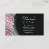Carte De Visite Bijoux Zebra Sparkle Pink Luxe SB (Dos)