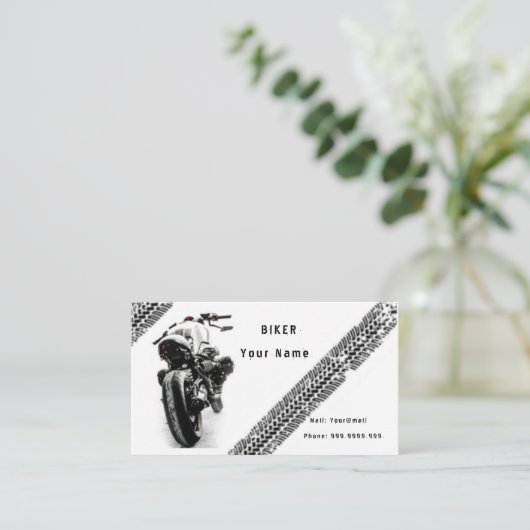 Carte De Visite Biker (Debout devant)