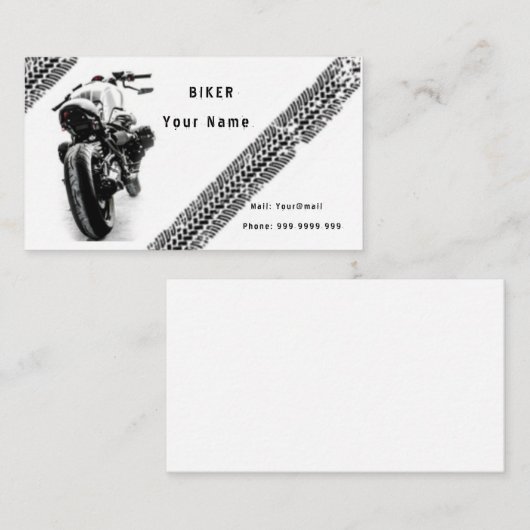 Carte De Visite Biker (Devant / Derrière)