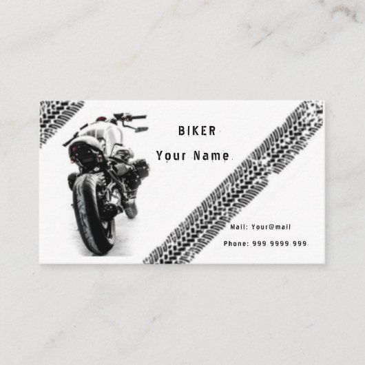 Carte De Visite Biker (Devant)