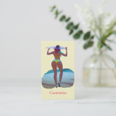 Carte De Visite Bikini Booty Beach Girl Thunder_Cove (Debout devant)