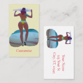 Carte De Visite Bikini Booty Beach Girl Thunder_Cove (Devant / Derrière)