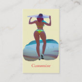 Carte De Visite Bikini Booty Beach Girl Thunder_Cove (Devant)