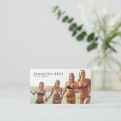 Carte De Visite Bikini Vacances, agent de voyage (Debout devant)