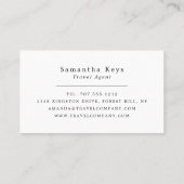 Carte De Visite Bikini Vacances, agent de voyage (Dos)