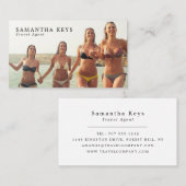 Carte De Visite Bikini Vacances, agent de voyage (Devant / Derrière)