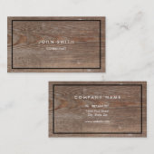 Carte de visite bilatéral de sembler du bois (Devant / Derrière)