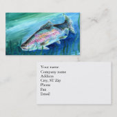 Carte de visite bilatéral de truite arc-en-ciel (Devant / Derrière)