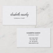 Carte de visite bilatéral moderne minimaliste (Devant / Derrière)