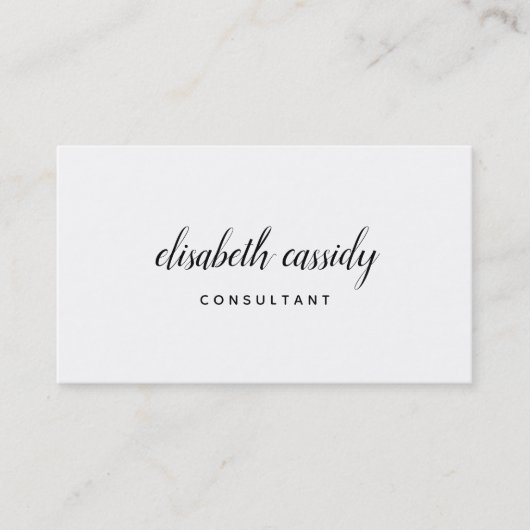 Carte de visite bilatéral moderne minimaliste (Devant)