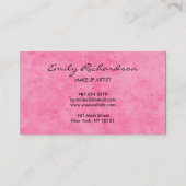 Carte De Visite Bilatéral moderne rose de couleur d'eau (Dos)