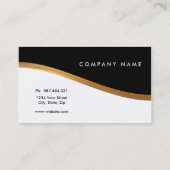 Carte de visite bilatéral, noir et blanc, or (Dos)