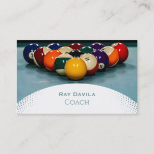 Carte De Visite Billard d'entraîneur de piscine