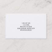 Carte De Visite Billard d'entraîneur de piscine (Dos)