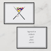 Carte De Visite Billard et billes de piscine (Devant / Derrière)