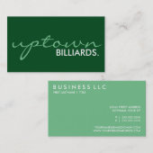Carte De Visite billard et emplacement. (personnalisable en couleu (Devant / Derrière)