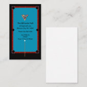 Carte De Visite Billard Hall Et Bar Sportif (Devant / Derrière)