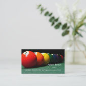 Carte De Visite Billards car de piscine ou Tableau de boules de (Debout devant)