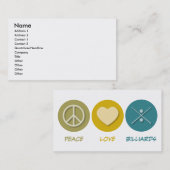 Carte De Visite Billards d'amour de paix (Devant / Derrière)