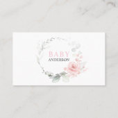 Carte De Visite Billet budget Floral Rose Girl DIAPER RAFFLE (Dos)