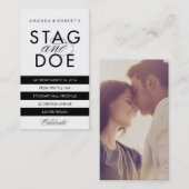 Carte De Visite Billet classique de pointure et de pointure, noir (Devant / Derrière)