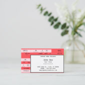 Carte De Visite billet concert (personnalisable) (Debout devant)